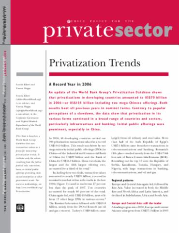 Privatization Trends